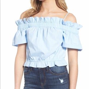 Nordstrom BP top light blue NEVER WORN